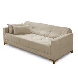 Sofá Cama 3 Lugares 2,00m Aurora Suede Adonai Estofados - 6