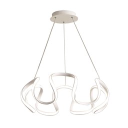 Lustre Pendente de Escritório em Alumínio Branco Led Integrado 3000k - 1