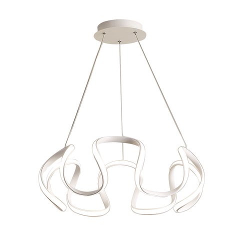 Lustre Pendente de Escritório em Alumínio Branco Led Integrado 3000k