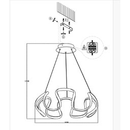 Lustre Pendente de Escritório em Alumínio Branco Led Integrado 3000k - 2