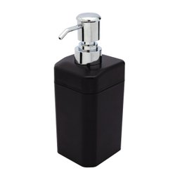 Dispenser Porta Sabonete Líquido 300ml Com Fixação Parede:Preto - 1