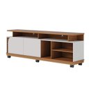 Ver imagem 6 de Rack Jurerê 180cm P/tv até 75 Polegadas C/detalhe Ripado Artesanal e Pés de Rodízio Incluso Colibri