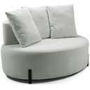Ver imagem 1 de Poltrona Orgânica Chaise 2 Lugares 180cm Pés Industrial Zain K01 Veludo Bege - Lyam Decor