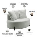 Ver imagem 4 de Poltrona Orgânica Chaise 2 Lugares 180cm Pés Industrial Zain K01 Veludo Bege - Lyam Decor