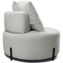 Ver imagem 6 de Poltrona Orgânica Chaise 2 Lugares 180cm Pés Industrial Zain K01 Veludo Bege - Lyam Decor