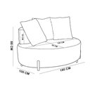 Ver imagem 2 de Poltrona Orgânica Chaise 2 Lugares 180cm Pés Industrial Zain K01 Veludo Bege - Lyam Decor