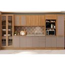Ver imagem 1 de Kit Cozinha Modulada 8 Peças Botanic 2 Aéreos + 2 Balcões+3paneleiros + 1 Complemento sem Pia