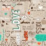 Papel de Parede Adesivo Lettering Love N06103 0,58x2,5M - 2