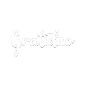 Arte Gratidão 36cmx16cm - Cria Arte Laser Branco