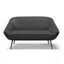 Ver imagem 3 de Kit 01 Namoradeira 02 Lugares e 02 Poltronas Giovana Corino Pés Palito de Ferro - D'Rossi - Preto