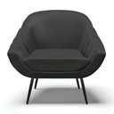 Ver imagem 4 de Kit 01 Namoradeira 02 Lugares e 02 Poltronas Giovana Corino Pés Palito de Ferro - D'Rossi - Preto