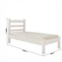 Ver imagem 2 de Cama Solteiro com Colchão Madeira Maciça Esmeralda Branco Repleta