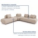 Ver imagem 7 de Sofá de Canto Modulado Orgânico com Almofadas e Base Madeira Maciça 280CMX340CM Madri