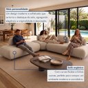 Ver imagem 6 de Sofá de Canto Modulado Orgânico com Almofadas e Base Madeira Maciça 280CMX340CM Madri