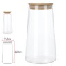 Pote Vidro Borossilicato 1350ml com Tampa de Bambu - 1