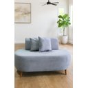 Ver imagem 2 de Sofá Orgânico Tecido Boucle 02 Lugares 1,15 Cm Recepção Sala Quarto Closet Visammer