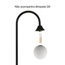 Ver imagem 3 de Poste Balizador Curvo p/ Jardim de Chão 90cm Alumínio Preto Globo Leitoso 1XG9 Externo ST3334