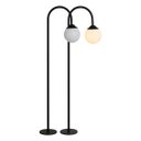 Ver imagem 5 de Poste Balizador Curvo p/ Jardim de Chão 90cm Alumínio Preto Globo Leitoso 1XG9 Externo ST3334