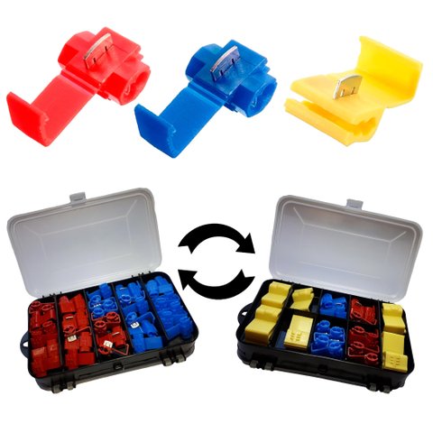 Estojo Duplo Conector Derivação Emenda Fios 0,5 a 6mm - 60un