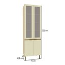 Ver imagem 4 de Cristaleira Nanda 4 Portas com Vidro e Led Nature/arenas - Tecno Mobili