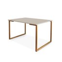 Ver imagem 2 de Mesa de Jantar Steel Estilo Industrial Pés de Aço 120x80cm Cobre/Off White