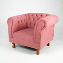 Ver imagem 2 de Poltrona Chesterfield Capitone Suede Rosa Decorativa / Sala, Tv, Estar, Recepção