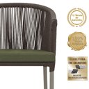 Ver imagem 3 de Mesa com 6 Cadeiras de Jantar Roma 120cm e Noronha em Alumínio Fendi Corda Náutica Estofado 13 Trama