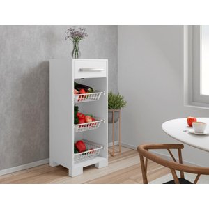 Balcao de Cozinha Fruteira Gana Branco Casa Mobilia