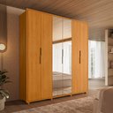 Ver imagem 2 de Guarda-Roupa Casal 6 Portas 4 Gaveta 100% MDF 2 Portas com Espelho e Pés Matisse