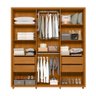 Guarda-Roupa Casal 6 Portas 4 Gaveta 100% MDF 2 Portas com Espelho e Pés Matisse - 5