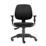 Cadeira Job com Bracos Assento Courino Preto Base Nylon Arcada - 54583 - 2