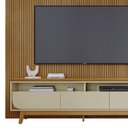 Ver imagem 4 de Painel e Bancada Tv 75 Pol 245x238 Cm Luna Cumaru Opala Madetec