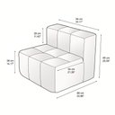 Ver imagem 7 de Sofá Modular Kappesberg Boucle Titanio 1 Lugar Fixo 84cm Titânio Kappesberg