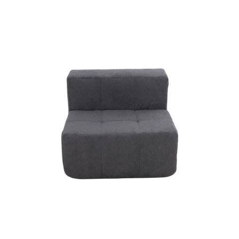 Sofá Modular Kappesberg Boucle Titanio 1 Lugar Fixo 84cm Titânio Kappesberg