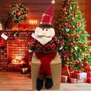 Ver imagem 3 de Decoração Boneco Natalino Papai Noel com Pernas Moles 60cm