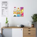 Ver imagem 2 de Grafismos - Quadro ou Placa Decorativa com 6 Peças É Decoração Quadros e Placas Decorativas 6mm - Pl