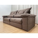 Ver imagem 2 de Sofá Retrátil Reclinável 2,30 M Marrom 500 Isa