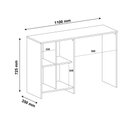 Ver imagem 5 de Conjunto para Escritório com Mesa 4 Nichos e Estante Branco Artely