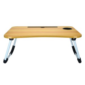 Mesa para Notebook Portátil Dobrável Cama Porta Tablet:Marrom