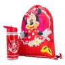 Kit Garrafa Plástico Infantil Mochila Saco Minnie Disney - 1