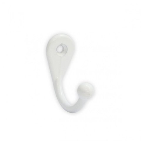Cabide Gancho Simples Grande Branco Ref. 4101 - Loth