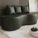 Ver imagem 2 de Sofa 2 Lugares Organico Ibiza 160 Cm Corino Preto Vazzano