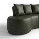 Ver imagem 3 de Sofa 2 Lugares Organico Ibiza 160 Cm Corino Preto Vazzano