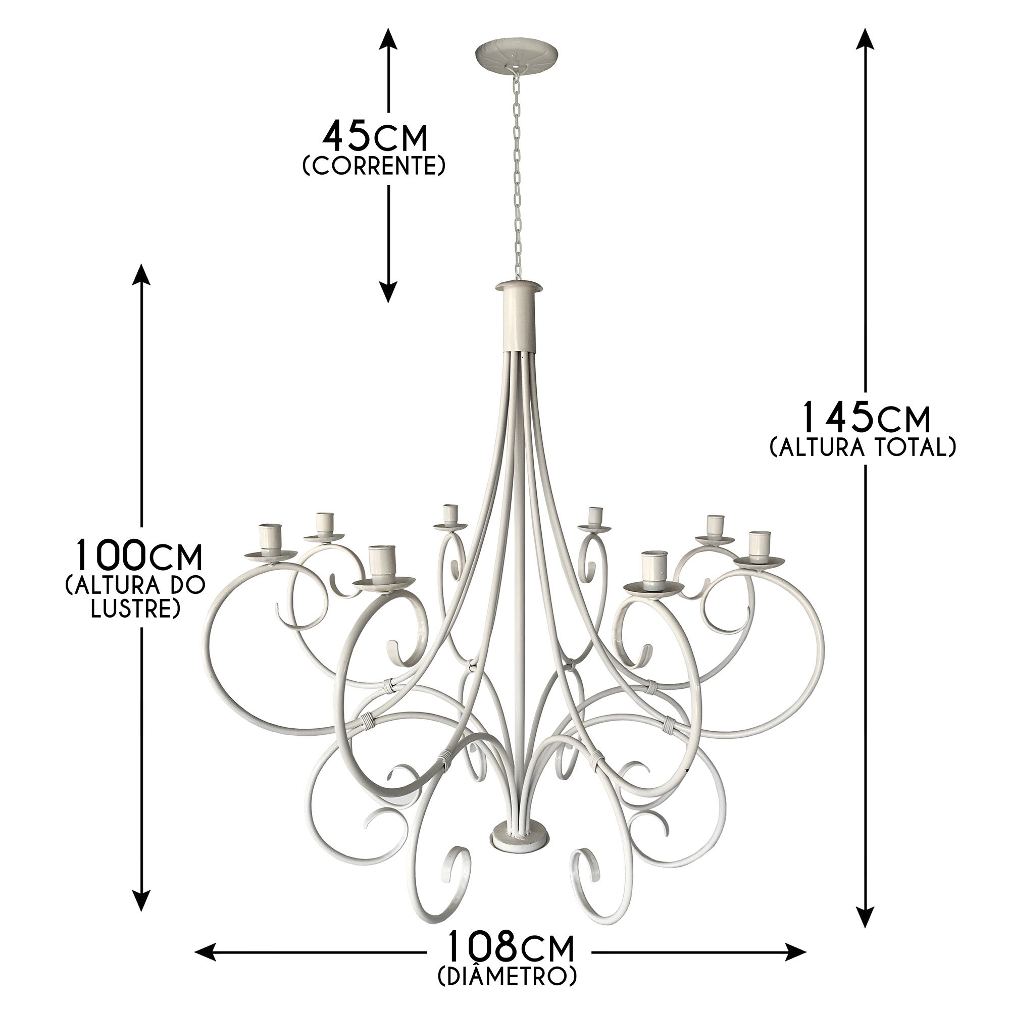 Luminária Dourada Grande de Luxo para Iluminação de Hall Grande Branco MadeiraMadeira