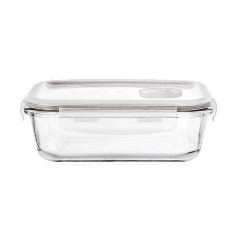 Pote Hermético Vidro Borossilicato 370ml Fracalanza Retangular Tampa Hermética
