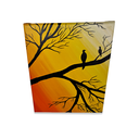 Ver imagem 6 de Mini Quadro de Pássaros em Galhos Pintado a Mão 30x25cm