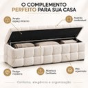 Ver imagem 7 de Recamier Baú Cama Casal 138cm Banco Puf Estofado Bouclé Boss:Offf White/Bouclé