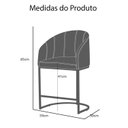 Ver imagem 5 de Banco Banqueta Alta Poltrona Mia Base Metal Preta Veludo Cor:turquesa