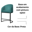Ver imagem 4 de Banco Banqueta Alta Poltrona Mia Base Metal Preta Veludo Cor:turquesa