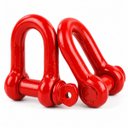 Ver imagem 1 de Manilha 5/8 Reta Aço Carbono Pino Roscado Reboque Elevação Budin - Vermelha - Kit 2 Unid.